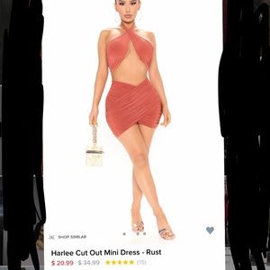 Fashion Nova Harlee Cut out Mini Dress Size M